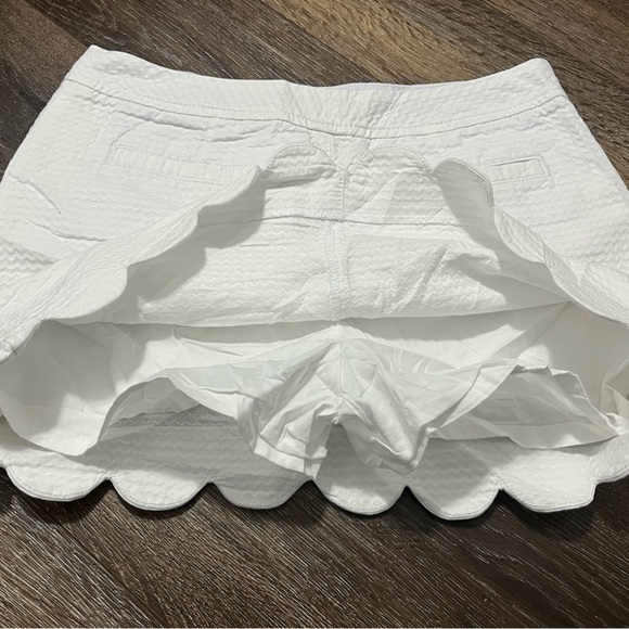 Lilly Pulitzer Colette Skort Resort White Scallop Hem  w Pockets Size 0 - Picture 6 of 11